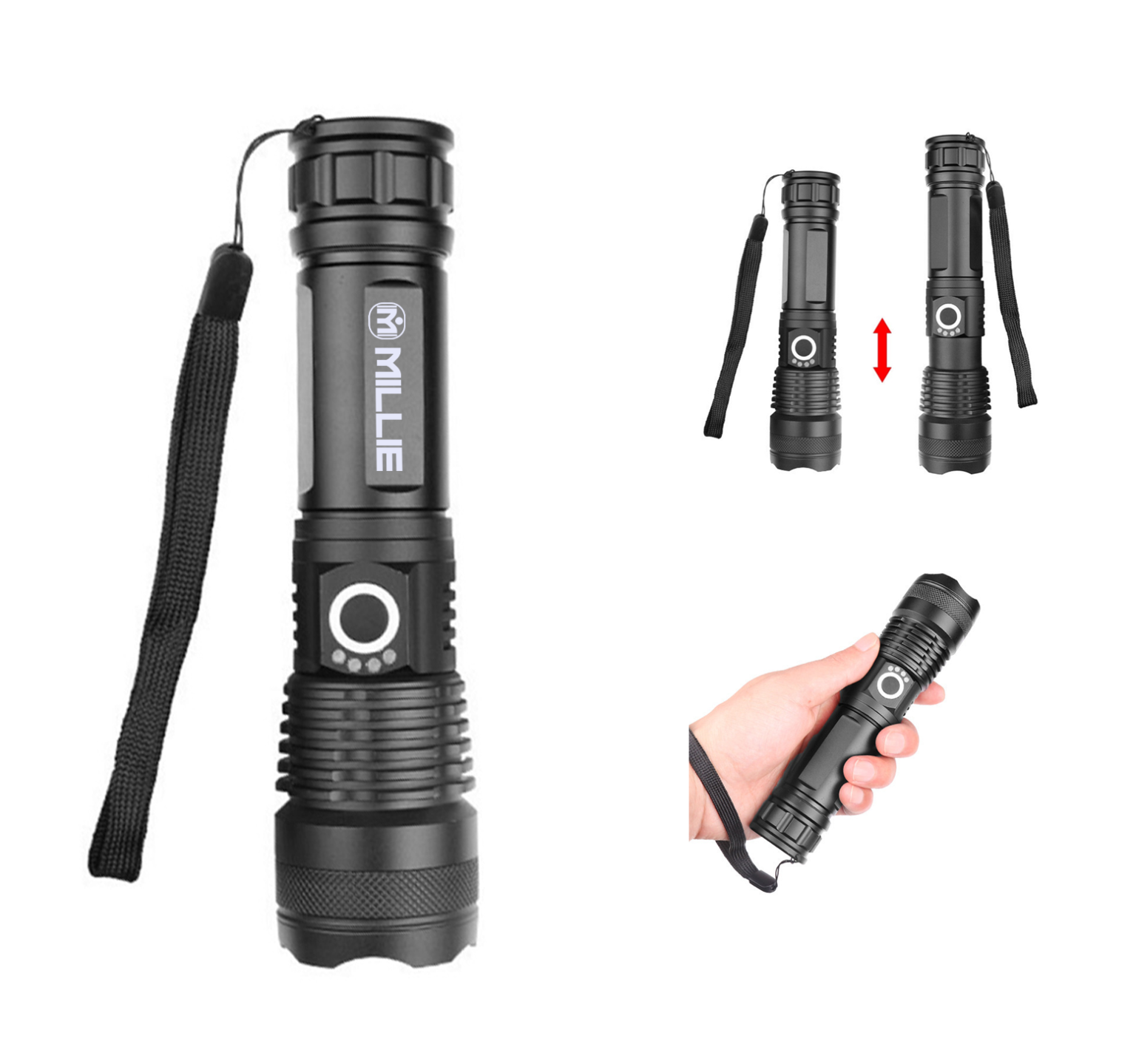 Aluminum Telescopic Flashlight - Promo Items, giveaways with iPromotionPro