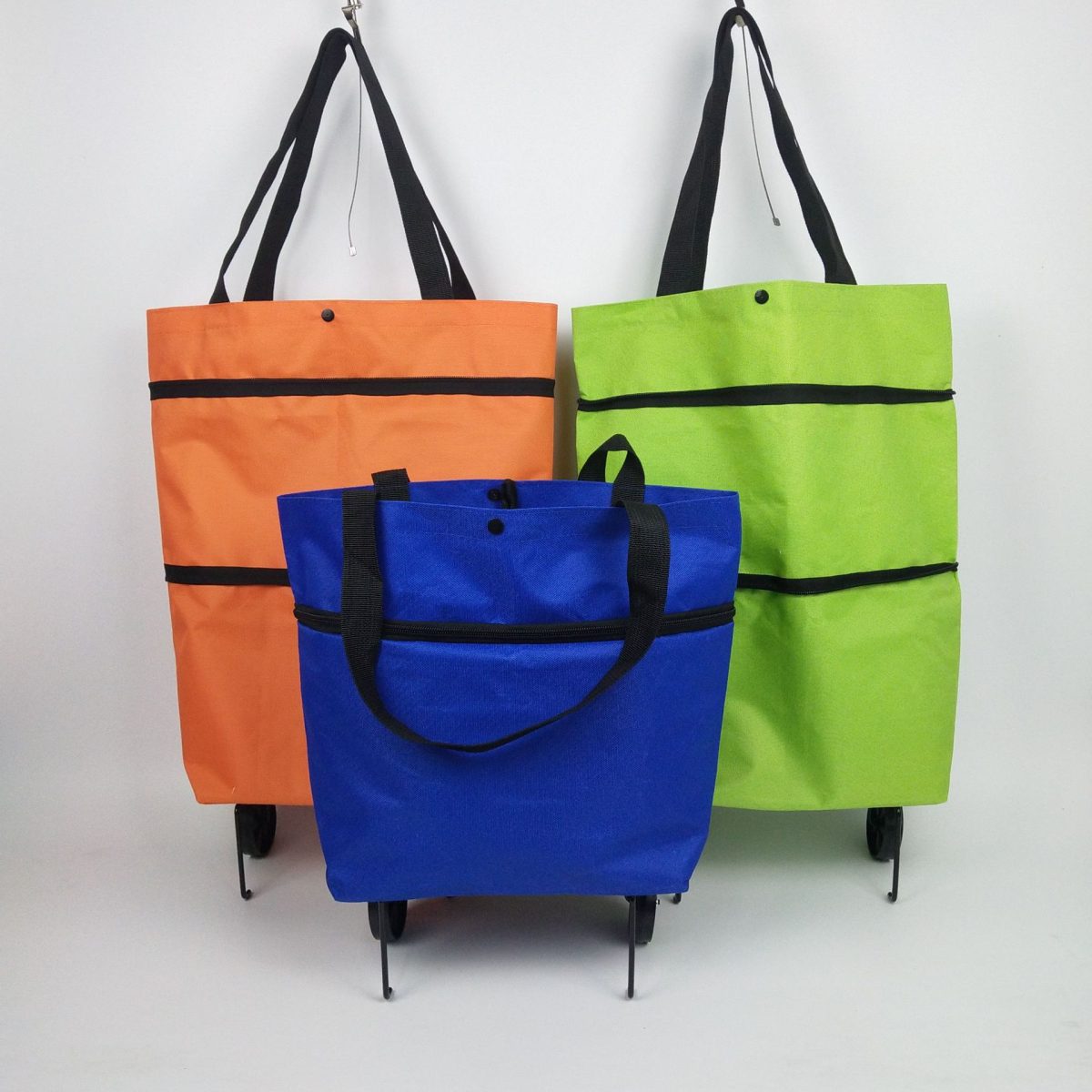 Folding Shopping Bag Collapsible Trolley with Wheels - Promo Items ...