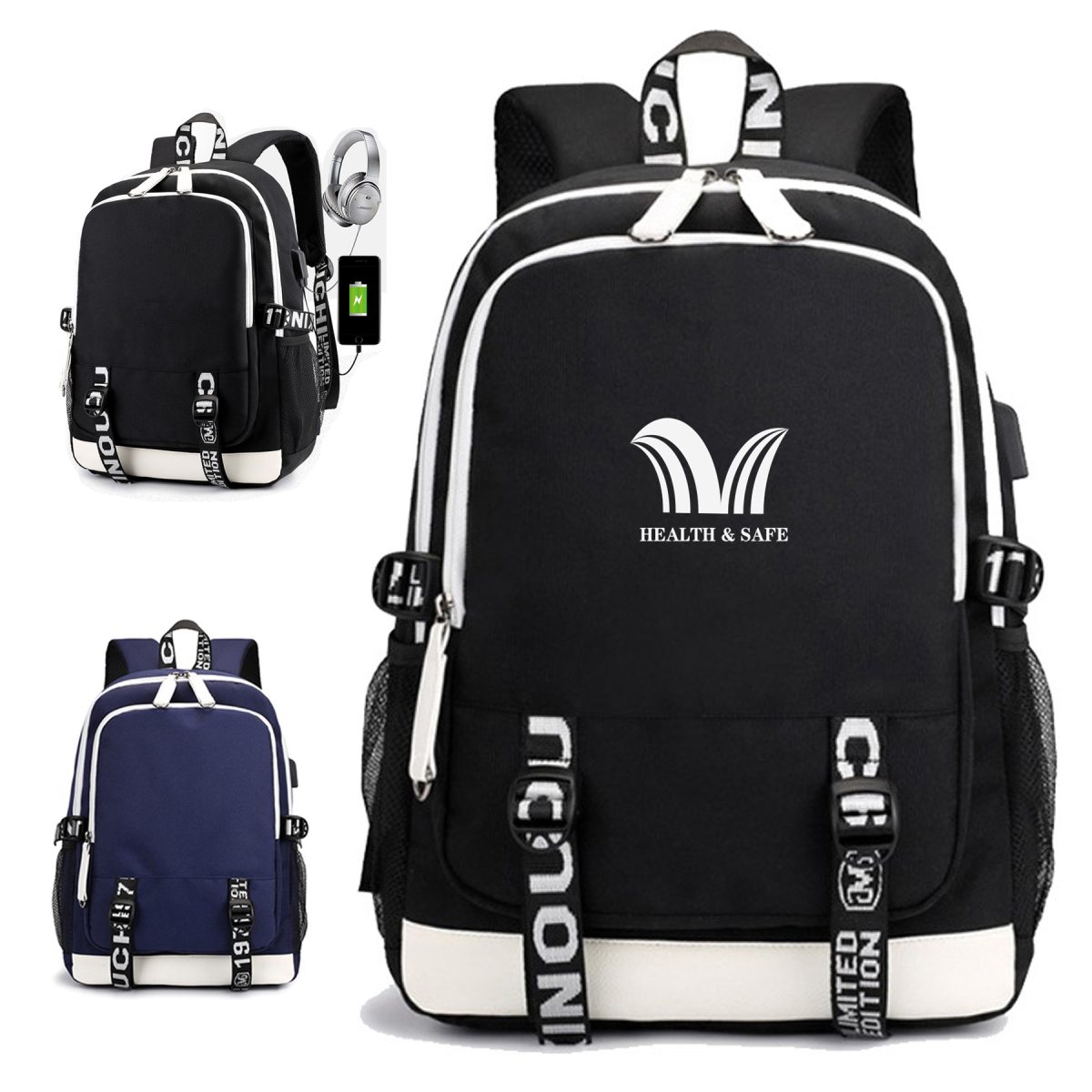 Laptop Backpack With USB Charging Port - Promo Items, giveaways with ...