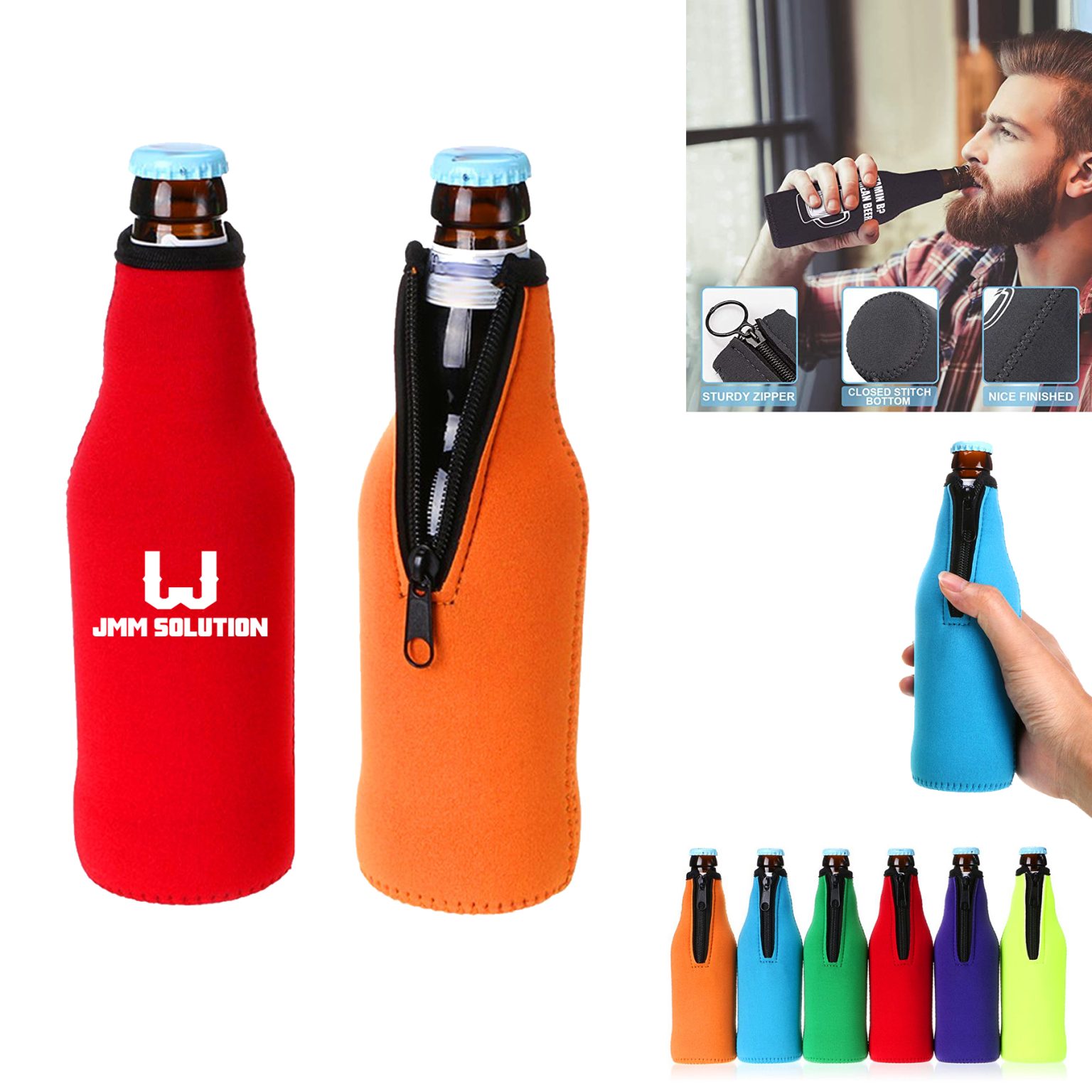 Beer Bottle Cooler Sleeves Promo Items, giveaways with iPromotionPro