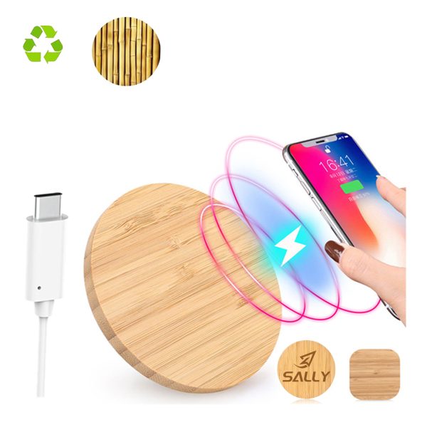 Panda Bamboo 5W Wireless Charger With Dual Usb Ports - Promo Items ...