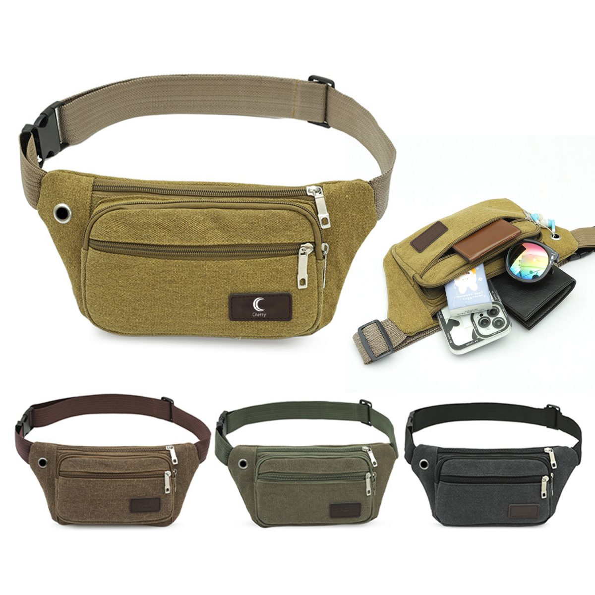 Unisex Canvas Crossbody Fanny Pack - Promo Items, giveaways with ...