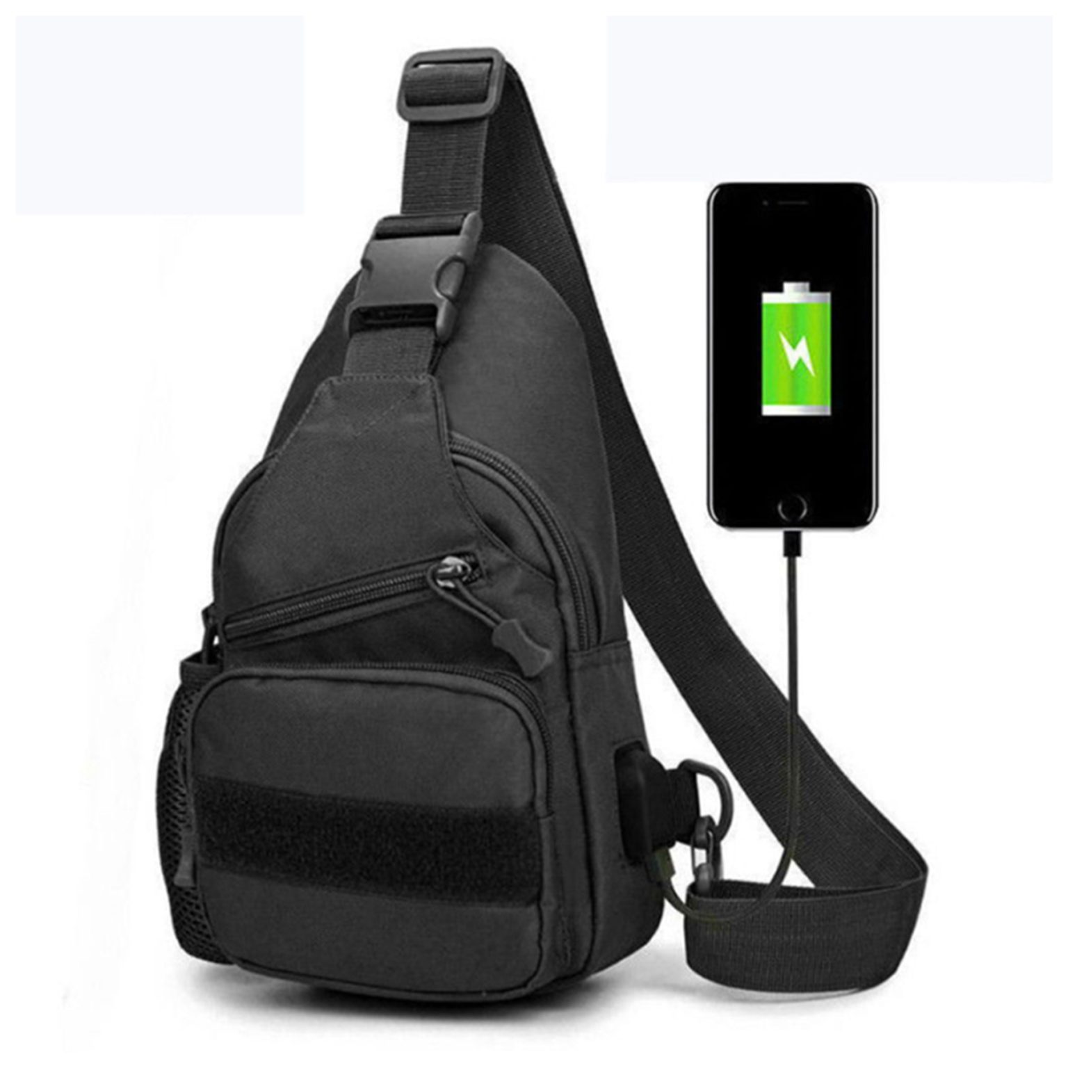 Tactical Crossbody Chest Bag With Usb Charging Port Promo Items Giveaways With Ipromotionpro 3337